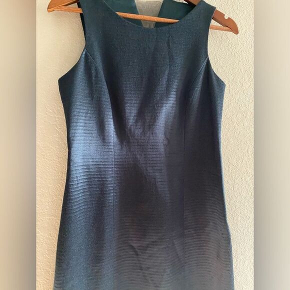 Theyskens Theory Midnight Green Cotton Elastane Blend Sheath Dress 4 Cocktail - Picture 4 of 11